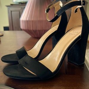 Women’s black heels, brand “a new day” , size 6 1/2 , worn once for homecoming